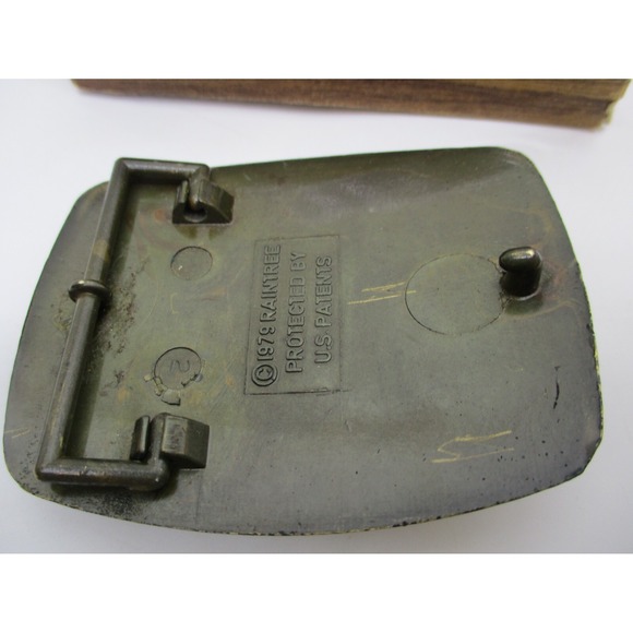 1979 Raintree Rainbow Trout Belt Buckle 24k Gold Overlay ! - Picture 2 of 12